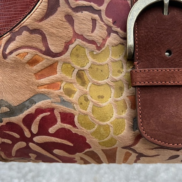 Vintage Brahmin Calf Hide Fruit and Floral Purse - Picture 2 of 14